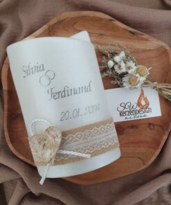 Hochzeitskerze Ellipse "vintage"