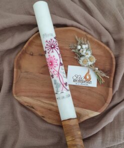 Taufkerze "Pusteblume" HOLZ