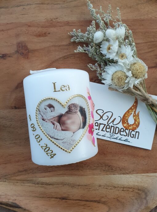 Gastgeschenk "Blumenranke" 8x6cm mit Foto – Bild 3