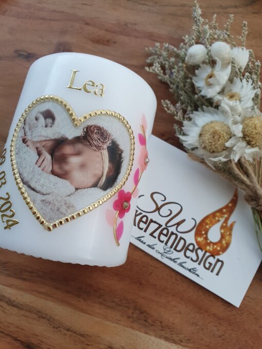 Gastgeschenk "Blumenranke" 8x6cm mit Foto – Bild 2