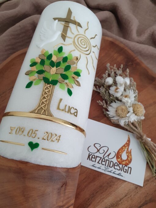 Tischkerze "Lebensbaum" HOLZ – Bild 2
