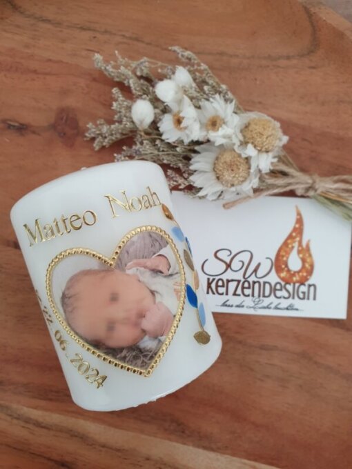 Gastgeschenk "Blätterranke" 8x6cm mit Foto