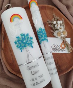 Tauf-Set "Lebensbaum Regenbogen"