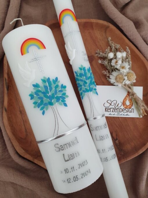 Tauf-Set "Lebensbaum Regenbogen"