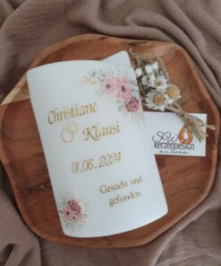 Hochzeitskerze "Blüten elegant"