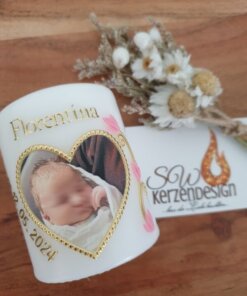 Gastgeschenk "Blätterranke elegant" 8x6cm mit Foto