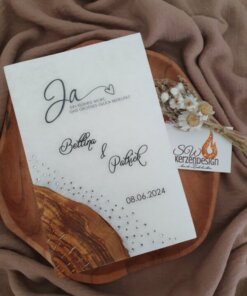 Hochzeitskerze "Strasssteine"