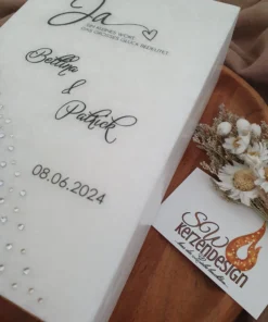 Alternative view of Hochzeitskerze "Strasssteine"