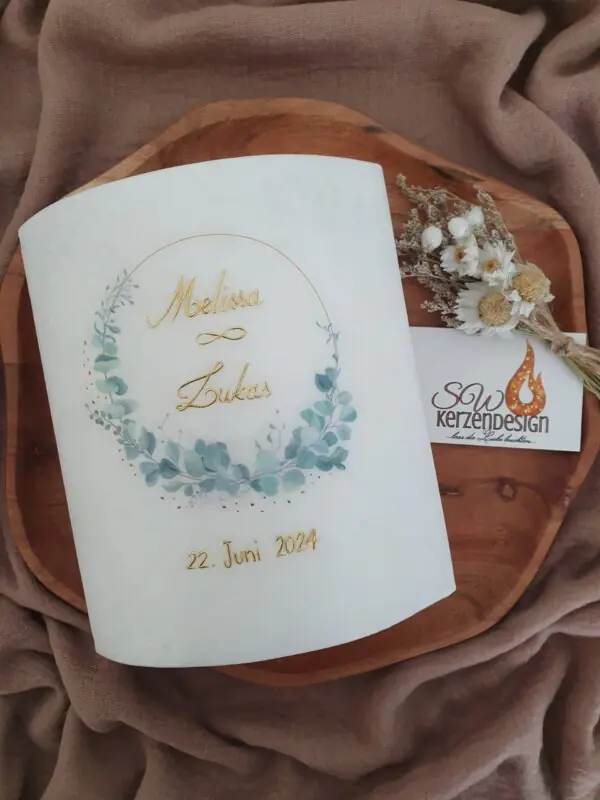 Hochzeitskerze "Eukalyptus"