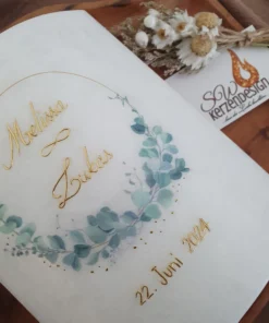 Alternative view of Hochzeitskerze "Eukalyptus"