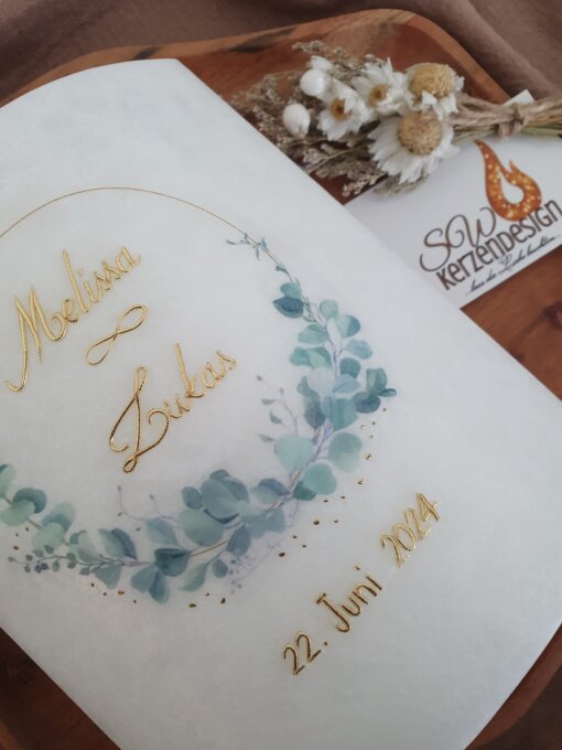 Hochzeitskerze "Eukalyptus" – Bild 2