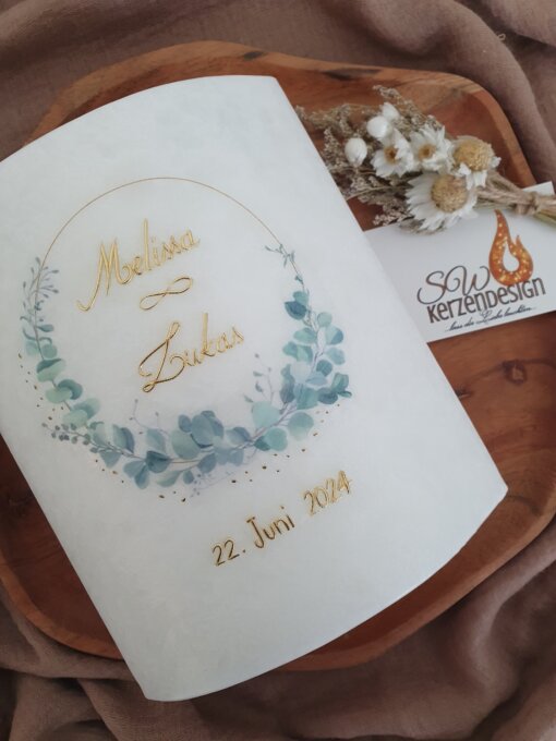 Hochzeitskerze "Eukalyptus" – Bild 3