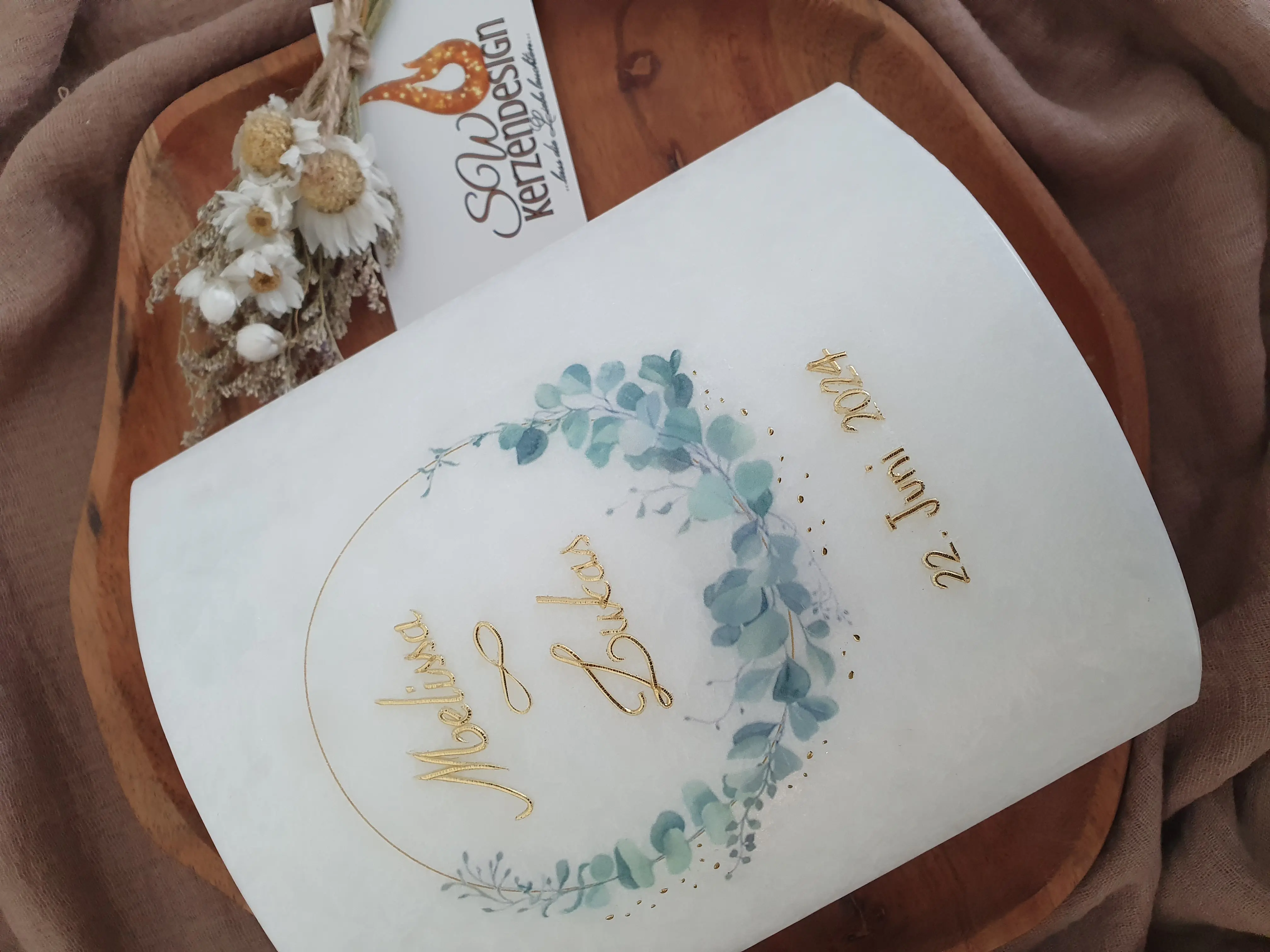 Hochzeitskerze "Eukalyptus" – Bild 3