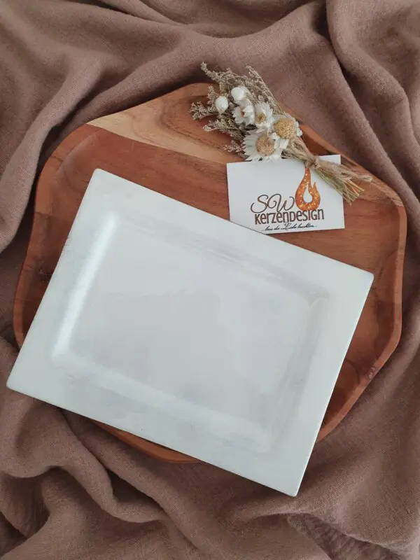 Kerzenteller "Glas rechteckig klein"
