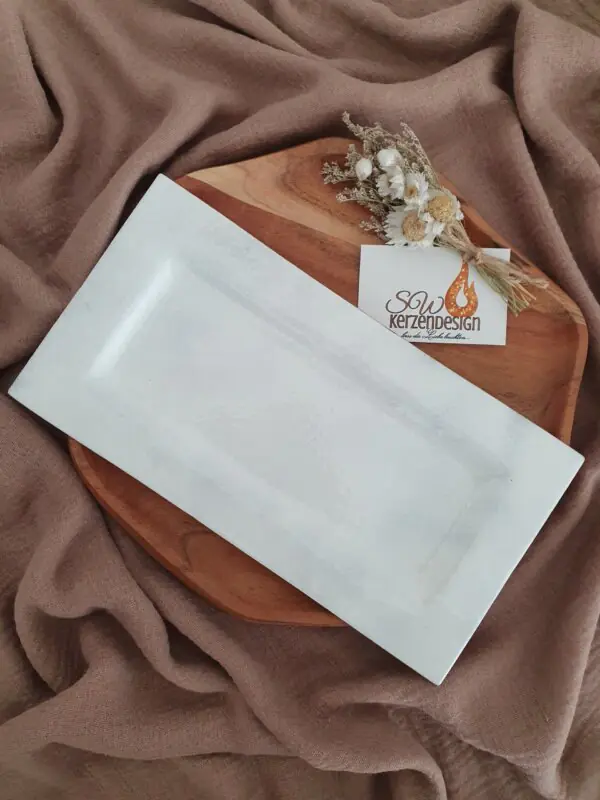 Kerzenteller "Glas rechteckig groß"