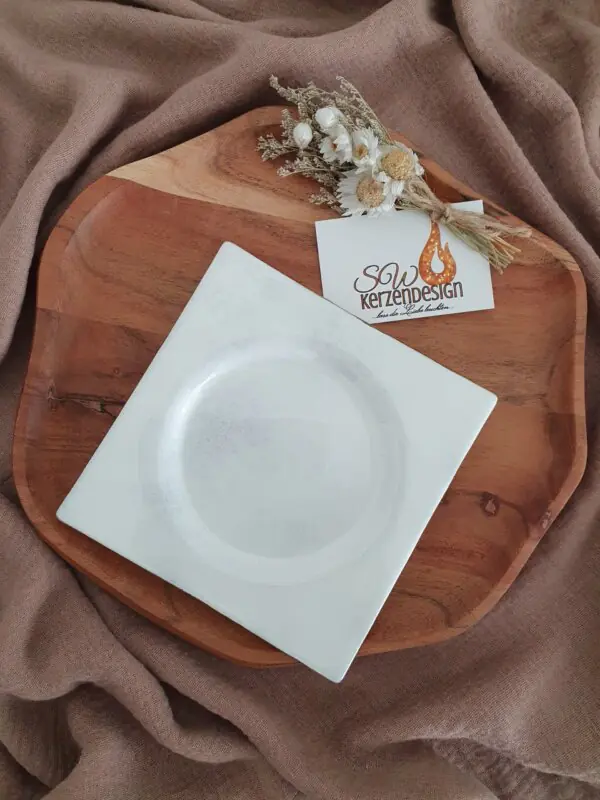 Kerzenteller "Glas quadratisch groß"
