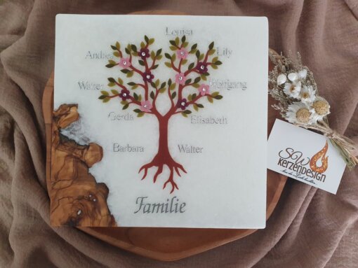 Lebensbaumkerze "Family Holz" – Bild 4