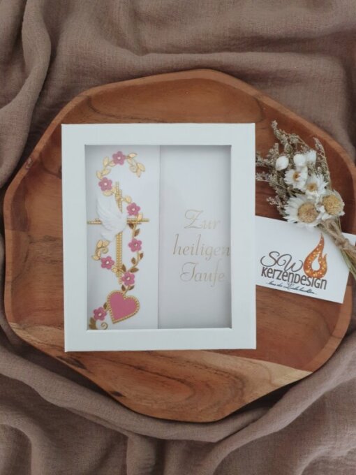 Taufbrief "Blumenranke mit Herz"