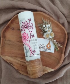 Tischkerze "Pusteblume" HOLZ