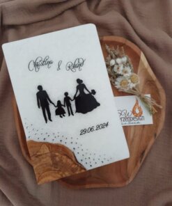 Hochzeitskerze "Strasssteine Silhouette"