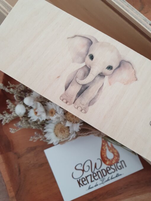 Holzbox "Elefant mit Löwe" – Bild 5