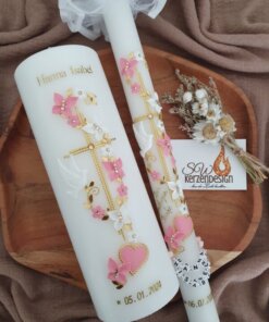 Tauf-Set "3D Schmetterlinge Blumenranke"