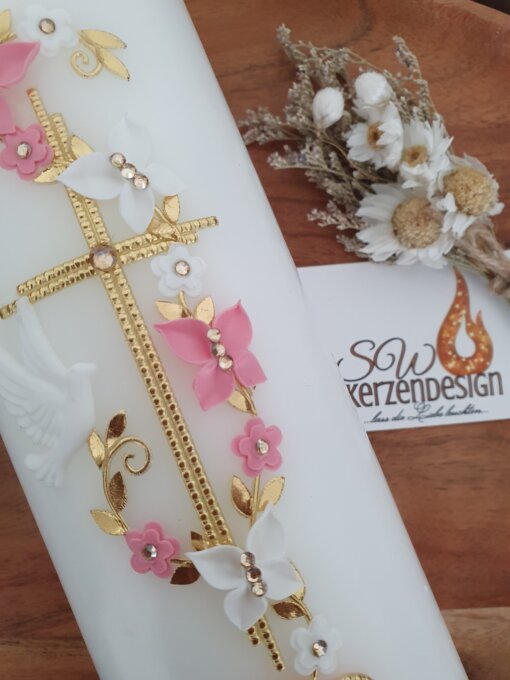 Tauf-Set "3D Schmetterlinge Blumenranke" – Bild 2